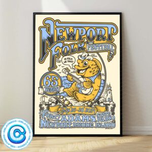 Newport Folk Festival 65th Anniversary Concert Music On July 26-28 2024 At Fort Adams State Park In New Port Rhode Island Wall Decor Poster Canvas