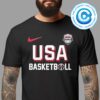 Jayson Tatum White USA Basketball 2024 Summer Olympics Player Cutout Unisex T-Shirt