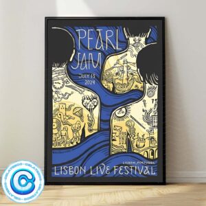 Pearl Jam Dark Dark Matter World Tour Concert For Music Show At Lisbon Portugal Lisbon Live Festival On July 13 2024 Wall Decor Poster Canvas