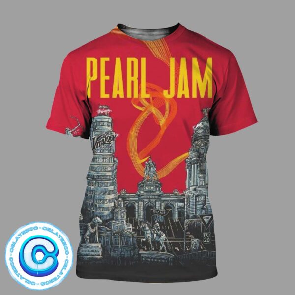 Pearl Jam Dark Matter World Tour Concert For Show Night One At Mad Cool Festival Madrid Spain On July 11th 2024 All Over Print Shirt