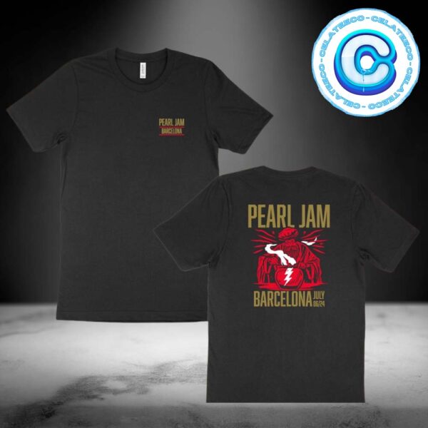 Pearl Jam Dark Matter World Tour Show Concert At The Murder Capital  Barcelona On 6 July 2024 Art By Alex Omist Two Sides Unisex T-Shirt