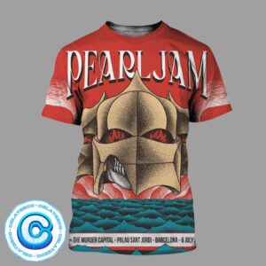 Pearl Jam Dark Matter World Tour Show Concert At The Murder Capital Palau Sant Jordi Barcelona On 6 July 2024 Art By Alex Omist All Over Print Shirt