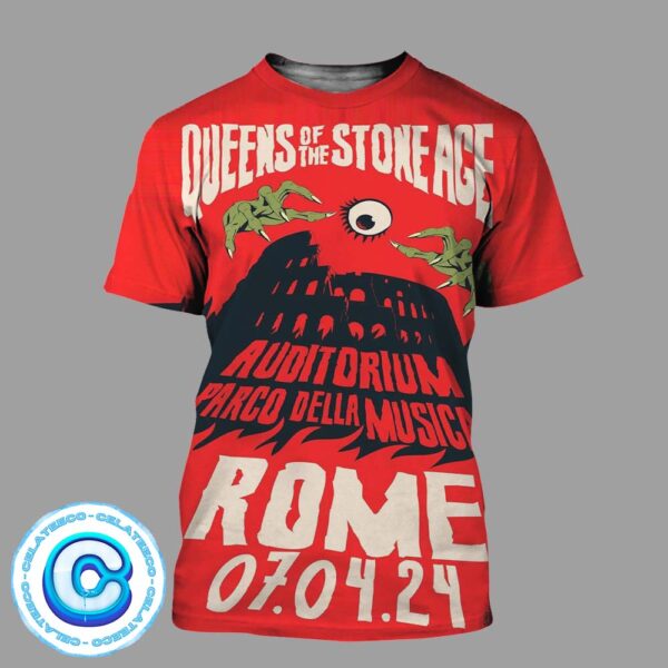 Queens Of The Stone Age Show Music On July 4 2024 At Roma Summer Fest All Over Print Shirt