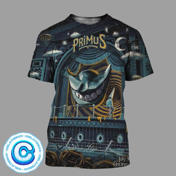 Primus Concert Live Show At Cincinnati OH On July 30th 2024 All Over Print Shirt