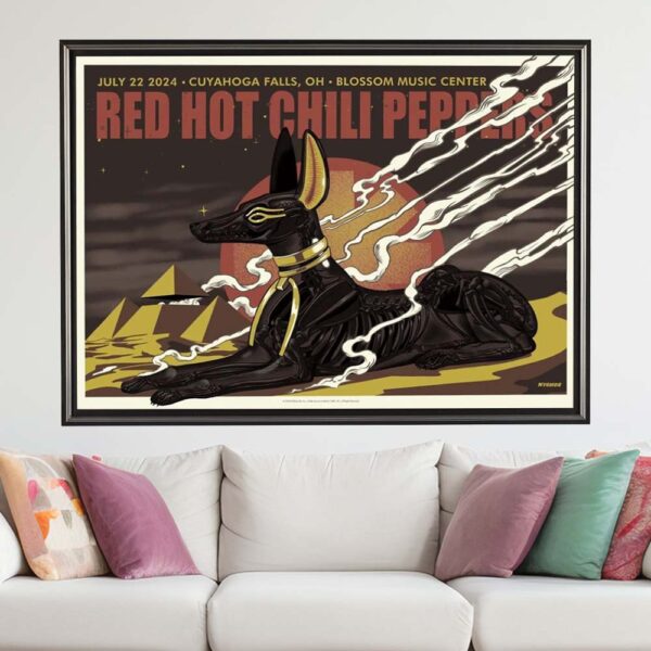 Red Hot Chili Peppers Concert Live Show On July 22th 2024 At Cuyahoga Falls OH In Blossom Muisc Center Wall Decor Poster Canvas