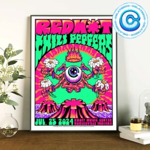 Red Hot Chili Peppers Live Show At Noblesville IN On July 25th 2024 Wall Decor Poster Canvas