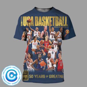 SLAM Present USA Basketball Celebrates The Five Incredible Decades Of USA All Over Print Shirt