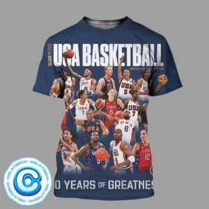 SLAM Present USA Special Collector Issue Basketball 50 Years Of Greatness All Over Print Shirt