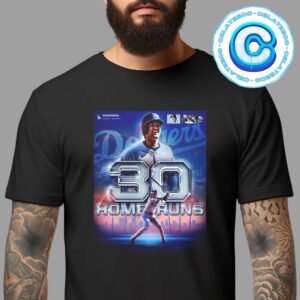 Shohei Ohtani From Los Angeles Dodgers Reaches The 30 Home Run Mark For The 4th Straight Season Unisex T-Shirt