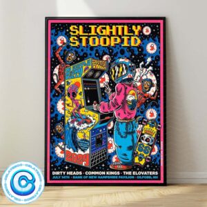 Slightly Stoopid Concert Show Music At Bank Of New Hampshire Pavilion In Gilford NH On July 14th 2024 Wall Decor Poster Canvas