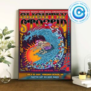 Slightly Stoopid Live Show Concert ON July 25th 2024 At Virginia Beach VA Wall Decor Poster Canvas