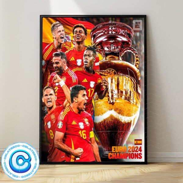 Spain Are Champions Of Europe 2024 Wall Decor Poster Canvas