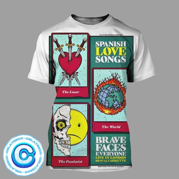 Spanish Love Songs Show Live Concert At London UK On July 8th 2024 All Over Print Shirt