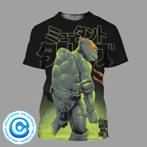 Teenage Mutant Ninja Turtles With Michelangelo Character All Over Print Shirt