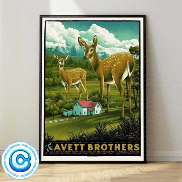 The Avett Brothers Show Music Concert On July 10th 2024 At Big Sky Brewing Company Missoula MT Wall Decor Poster Canvas