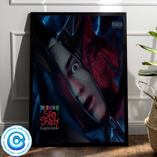 The Death Of Slim Shady Coup De Grâce Scheduled To Be Released On July 12th 2024 Wall Decor Poster Canvas