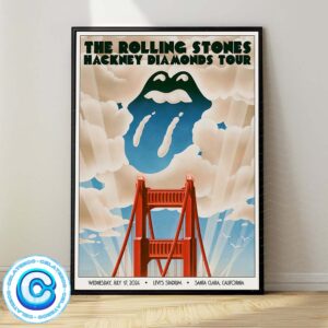 The Rolling Stones Hackney Diamonds Tour Concert Music At Levis Stadium In Santa Clara Califonia On Wednesday July 17th 2024 Wall Decor Poster Canvas