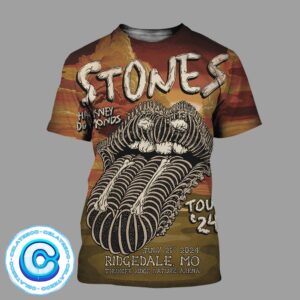 The Rolling Stones Hackney Diamonds Tour Concert Music Live Show At Ridgedale Mo In Thunder Ridge Nature Arena On July 21st 2024 All Over Print Shirt