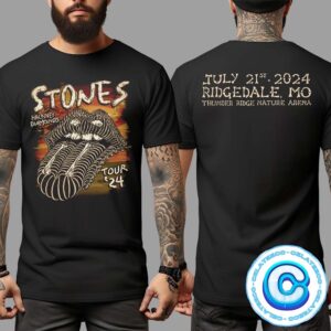 The Rolling Stones Hackney Diamonds Tour Concert Music Live Show At Ridgedale Mo In Thunder Ridge Nature Arena On July 21st 2024 Two Sides Unisex T-Shirt