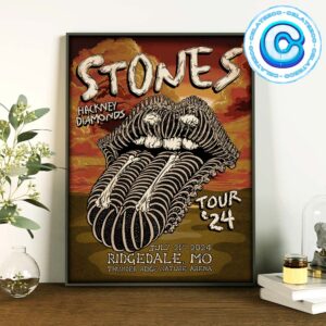 The Rolling Stones Hackney Diamonds Tour Concert Music Live Show At Ridgedale Mo In Thunder Ridge Nature Arena On July 21st 2024 Wall Decor Poster Canvas