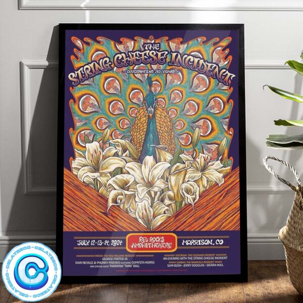 The String Cheese Incident Show Concert At Red Rocks Amphitheatre On July 12th-14th 2024 Wall Decor Poster Canvas