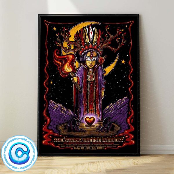 The String Cheese Incident World Tour Concert Music At Red Rocks Amphitheatre In Morrison On July 12th And14th 2024 Wall Decor Poster Canvas