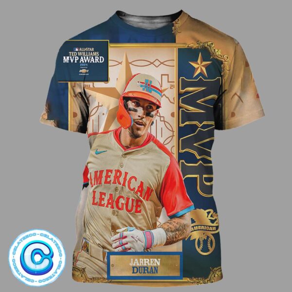 The Ted Williams MLB All Star Game Texas 2024 MVP Award Goes To Jarren Duran From American League All Over Print Shirt