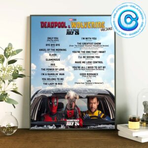 The Tracklist For Deadpool And Wolverine Has Been Unveiled Sound Track 2024 Wall Decor Poster Canvas