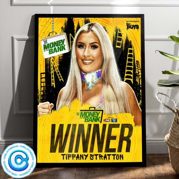 Tiffany Stratton Has Been Winner The WWE Money In The Bank 2024 Wall Decor Poster Canvas