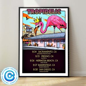 Tropidelic Royal Grove Tour 2024 Shedule Wall Decor Poster Canvas