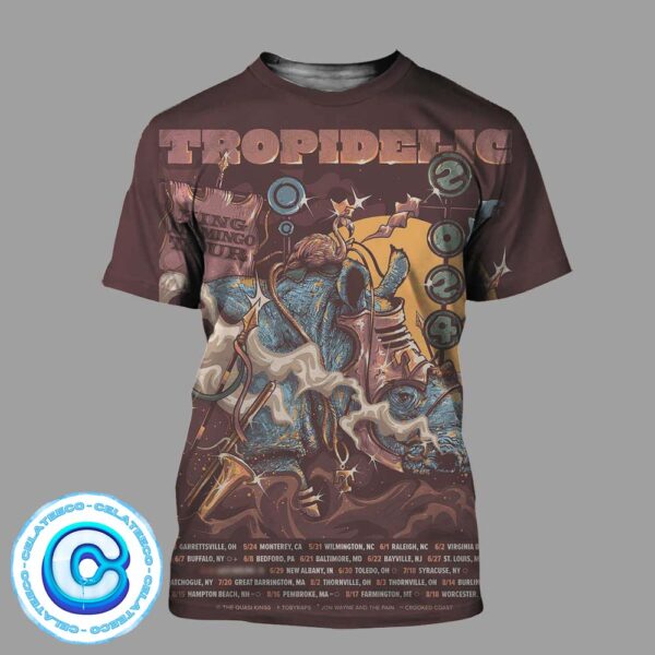 Tropidelic The King Flamingo Summer Tour 2024 Schedule All Over Print Shirt