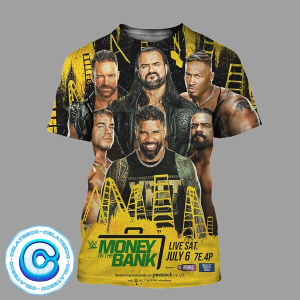 WWE Mens Match Present By The Boys Money In The Bank Live Saturday July 6 2024 All Over Print Shirt