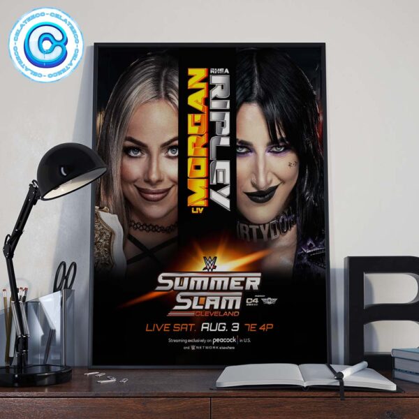 WWE Summer Slam Cleveland 2024 It Is Personal Liv Morgan Vs Rhea Ripley Home Decor Poster Canvas