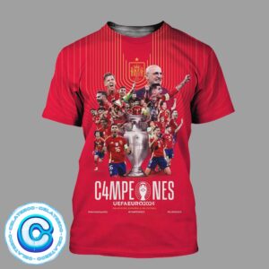 ‪Congrats Spanish Football Are Uefa Euro 2024 Champions All Over Print Shirt