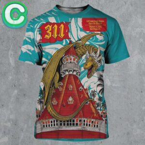 311 Band Event Poster At Event Merchandising Ltd In San Diego CA On August 26 2024 The Dragon Artwork All Over Print Shirt