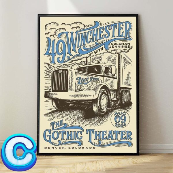 49 Winchester Show Live Show At Gothic Theatre On August 9th 2024 Poster Wall Decor Poster Canvas