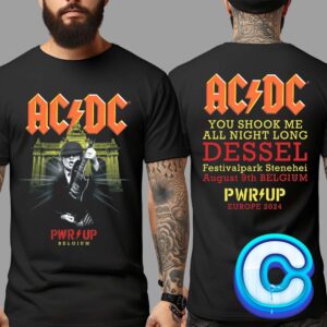 ACDC Dessel 2024 Event Power Up Europe Tour Two Sides Unisex T-Shirt