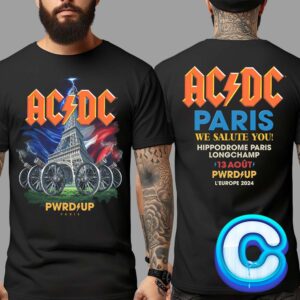 ACDC Paris 2024 Event Power Up Paris Tour Two Sides Unisex T-Shirt