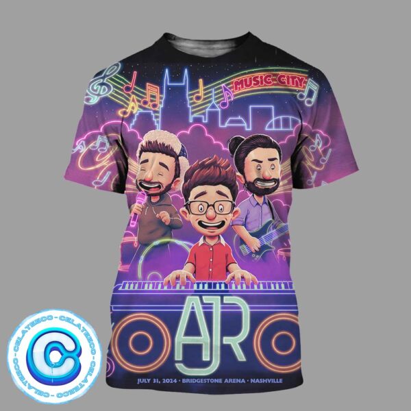 AJR Brothers Concert Live Show At Bridgestone Arena On July 31th 2024 All Over Print Shirt