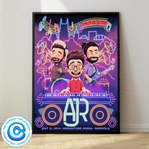 AJR Brothers Concert Live Show At Bridgestone Arena On July 31th 2024 Wall Decor Poster Canvas