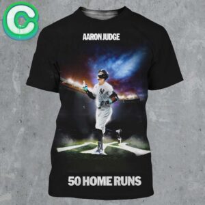 Aaron Judge From New York Yankees Dodgert 50 Home Runs All Over Print Shirt