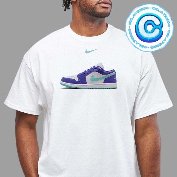 Air Jordan 1 Low SE Psychic Purple Hyper Jade Unisex T-Shirt