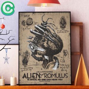 Alien Romulus 2024 Poster of The Week In Space No One Can Hear You A Film by Fede Álvarez And Designed By Justbychris Home Decor Poster Canvas