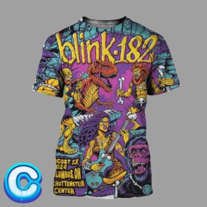 Blink 182 One More Time Tour Live Show Concert On August 13th 2024 At Columbus OH In Schottenstein Center All Over Print Shirt