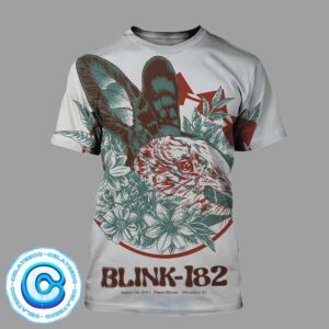 Blink 182 One More Time Tour Poster At Fiserv Forum Milwaukee WI On August 7th 2024 All Over Print Shirt