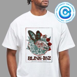 Blink 182 One More Time Tour Poster At Fiserv Forum Milwaukee WI On August 7th 2024 Unisex T-Shirt