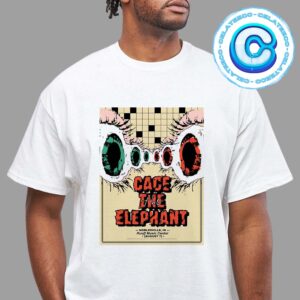 Cage The Elephant Live Show Concert Poster At Noblesville IN In Ruof Music Center On August 7th 2024 Unisex T-Shirt