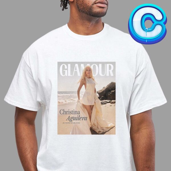 Christina Aguilera Stuns On The Cover Of Glamour 25 Years Of An Icon Unisex T-Shirt