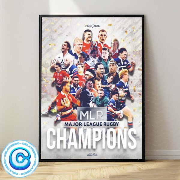 Congrats To Free Jacks Are MLR Champions For The Second Year In A Row Wall Decor Poster Canvas