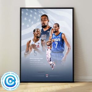 Congratulations To Kenvin Durant On Becoming The All Time Leading Scorer In US Olympic History Wall Decor Poster Canvas